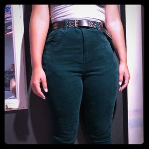 GREEN CORDUROY PANTS
